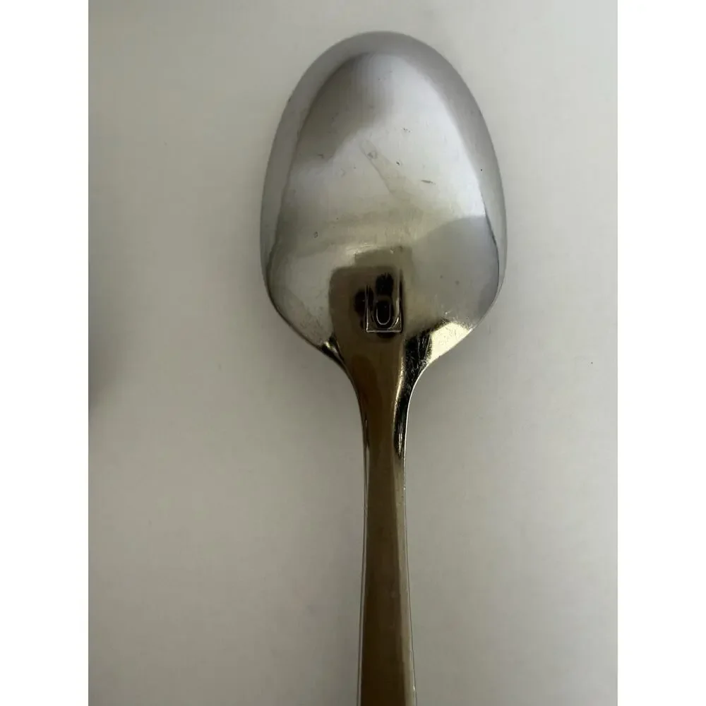 Oneida Diameter P/F10 Stainless Oval Soup Place Spoons Lot of 3 USA 6 7/8”